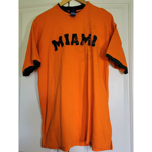 Champs Team Edition Miami Hurricanes Short Sleeve T-Shirt  Orange Green  Size:XL